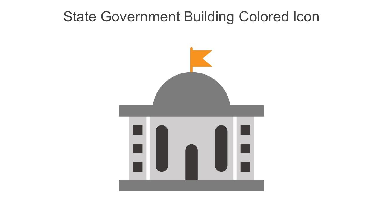 State Government Building Colored Icon In Powerpoint Pptx Png And Editable Eps Format