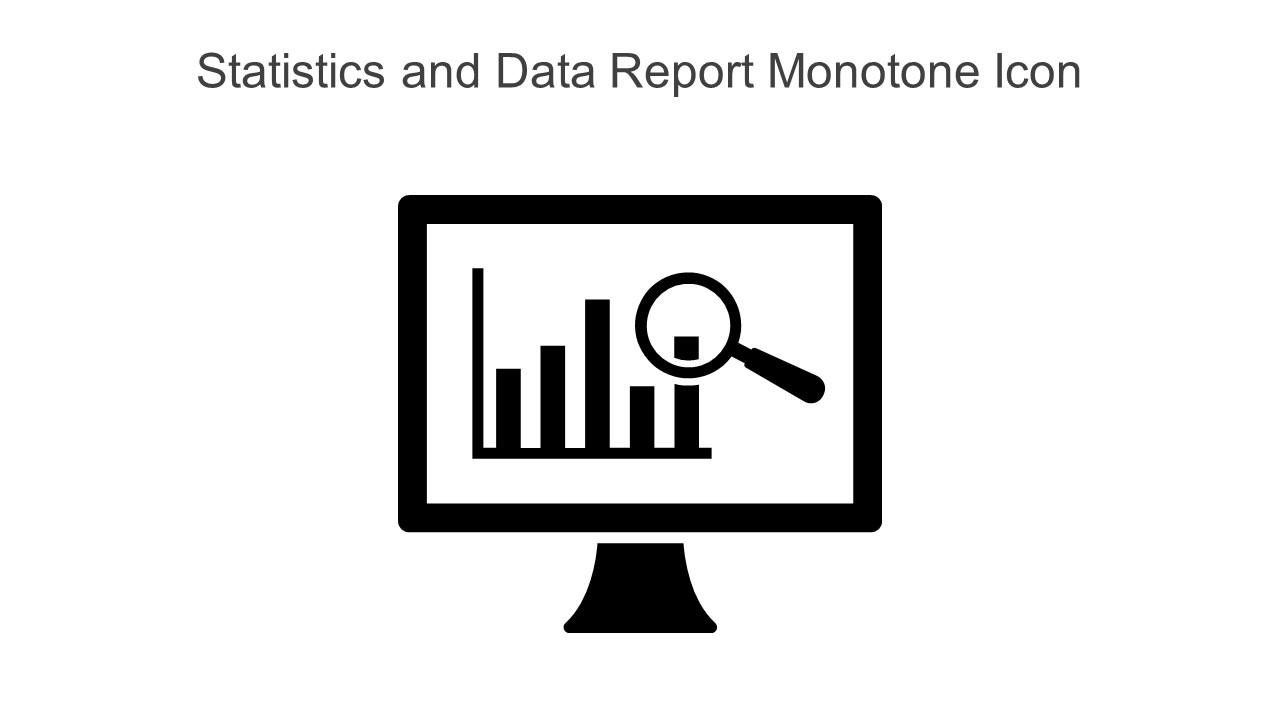 Statistics And Data Report Monotone Icon In Powerpoint Pptx Png And Editable Eps Format