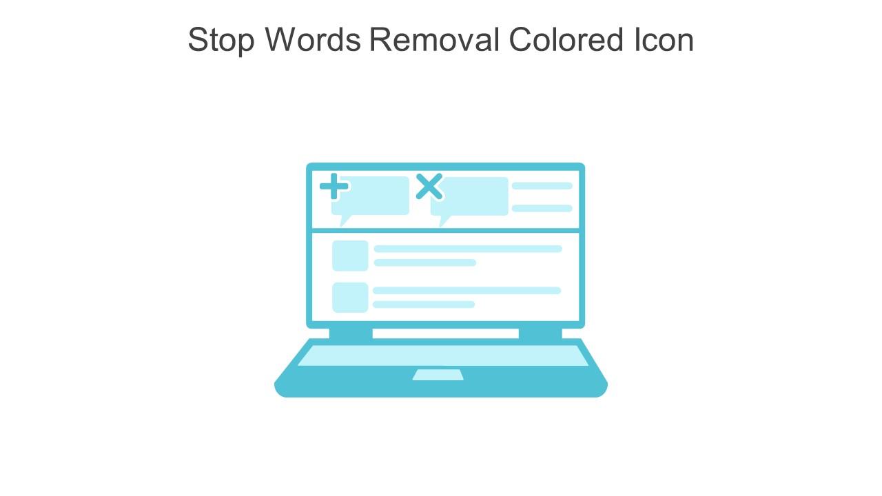 Stop Words Removal Colored Icon In Powerpoint Pptx Png And Editable Eps Format