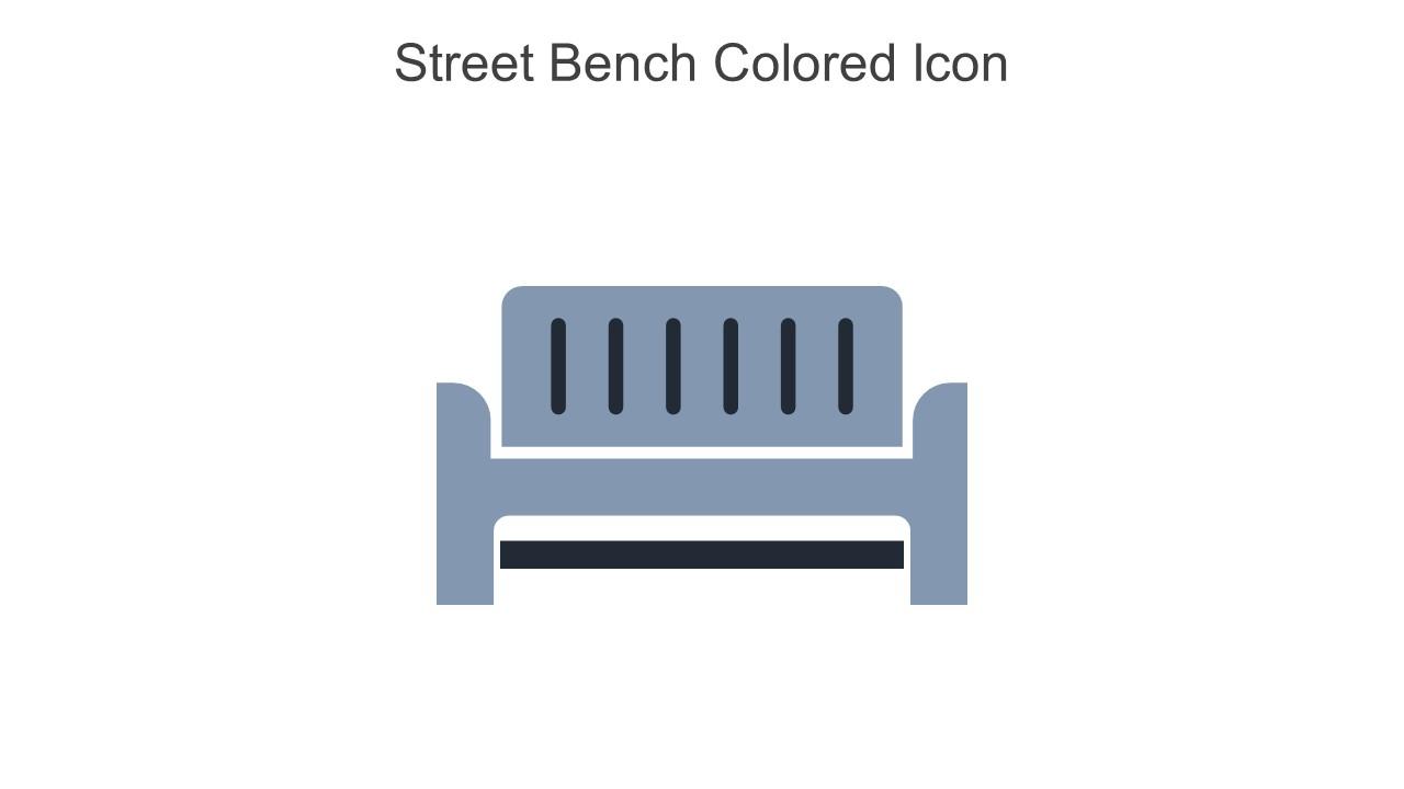 Street Bench Colored Icon In Powerpoint Pptx Png And Editable Eps Format