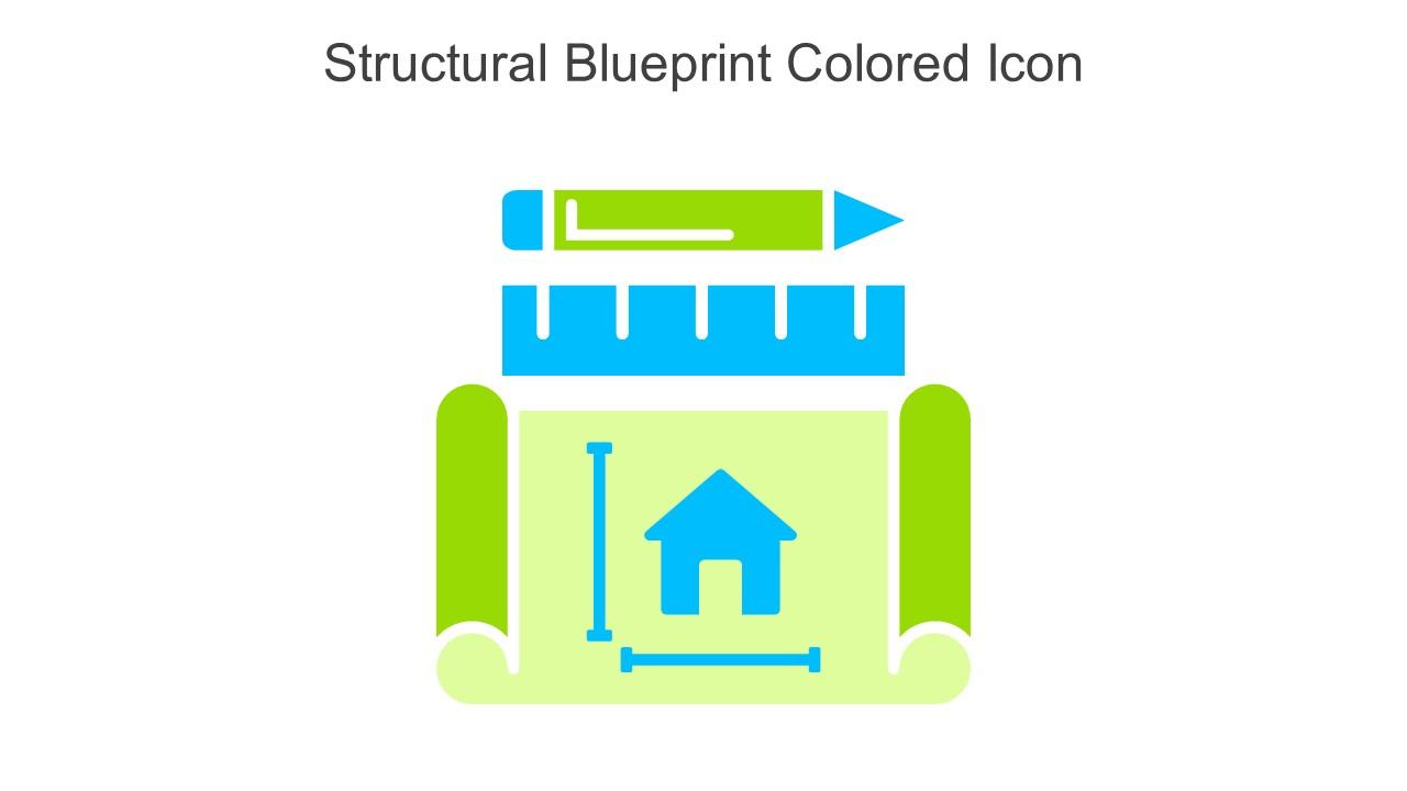 Structural Blueprint Colored Icon In Powerpoint Pptx Png And Editable Eps Format