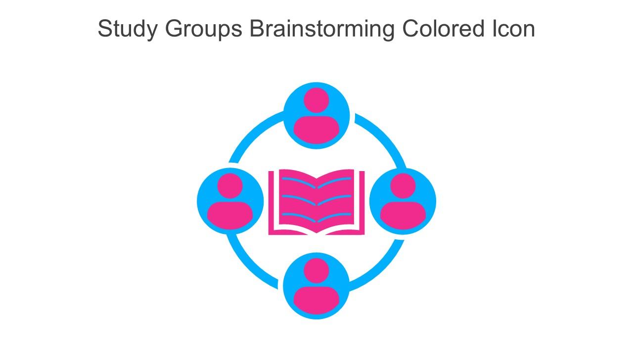 Study Groups Brainstorming Colored Icon In Powerpoint Pptx Png And Editable Eps Format