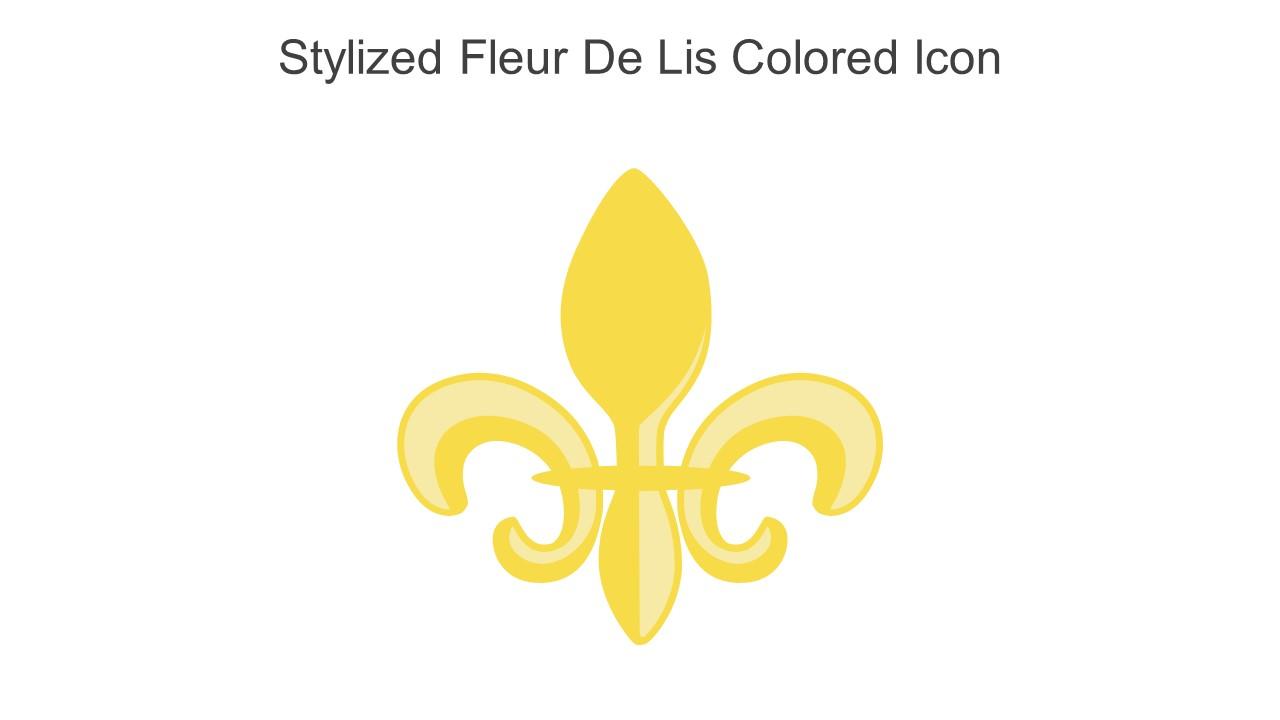 Stylized Fleur De Lis Colored Icon In Powerpoint Pptx Png And Editable Eps Format
