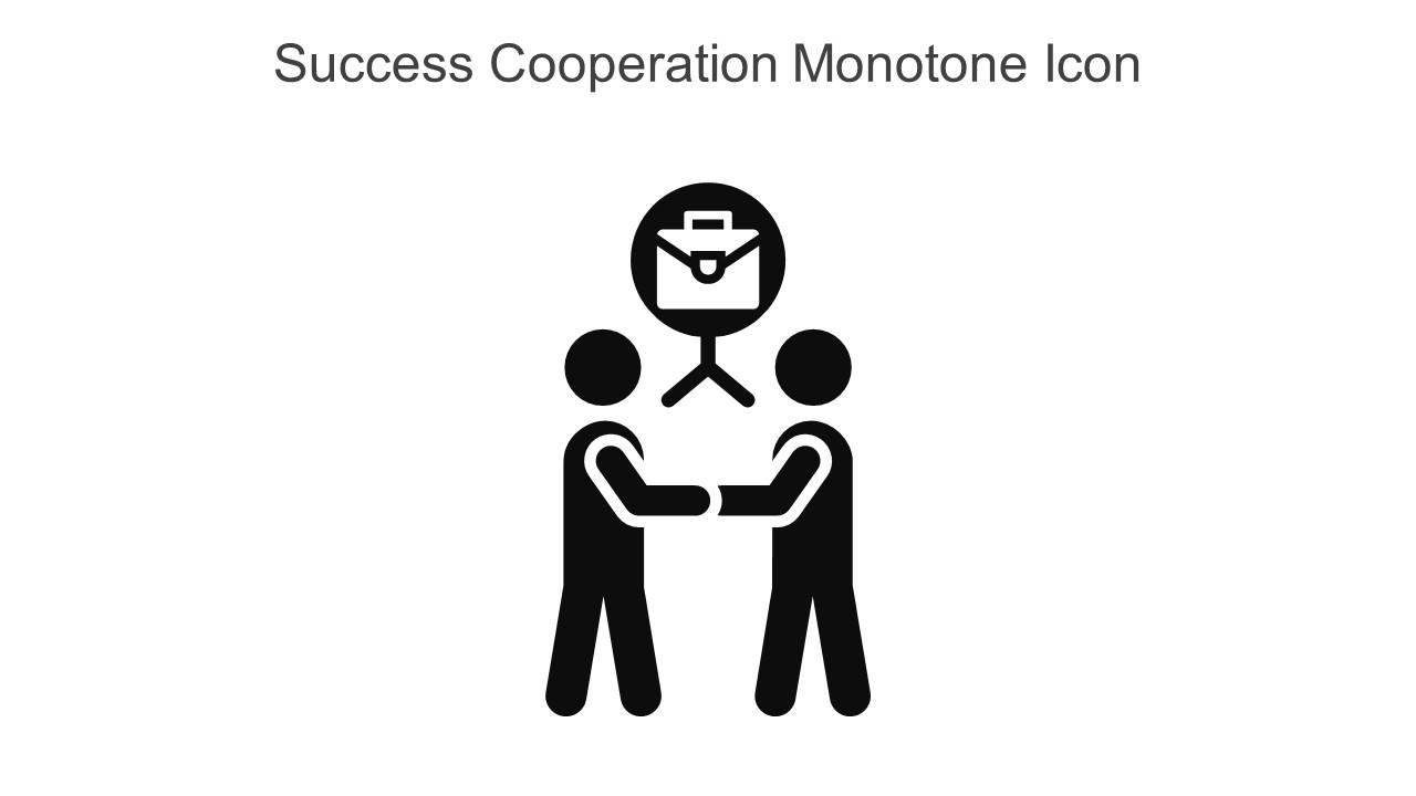 Success Cooperation Monotone Icon In Powerpoint Pptx Png And Editable Eps Format