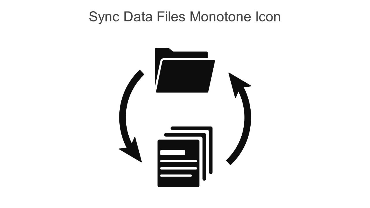 Sync Data Files Monotone Icon In Powerpoint Pptx Png And Editable Eps Format
