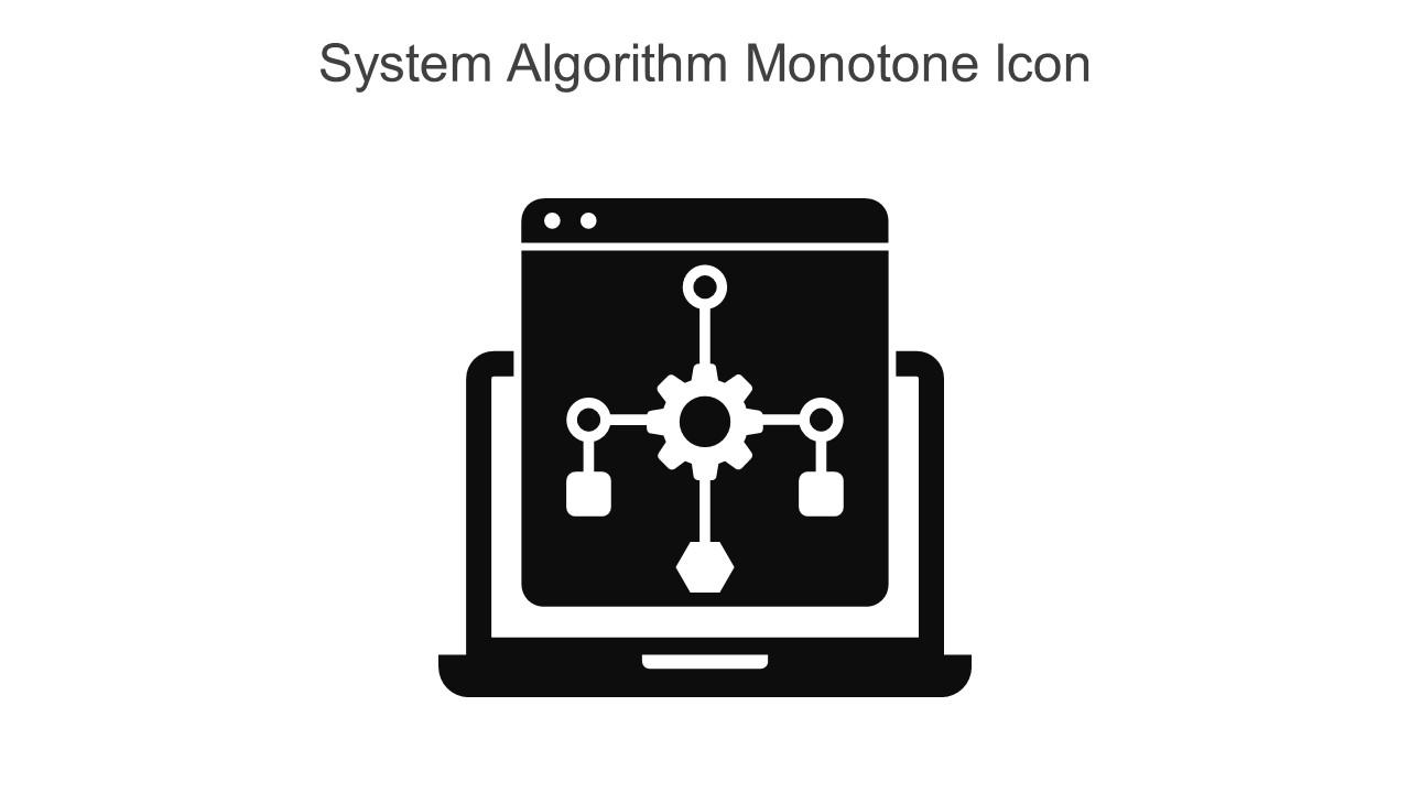 System Algorithm Monotone Icon In Powerpoint Pptx Png And Editable Eps Format