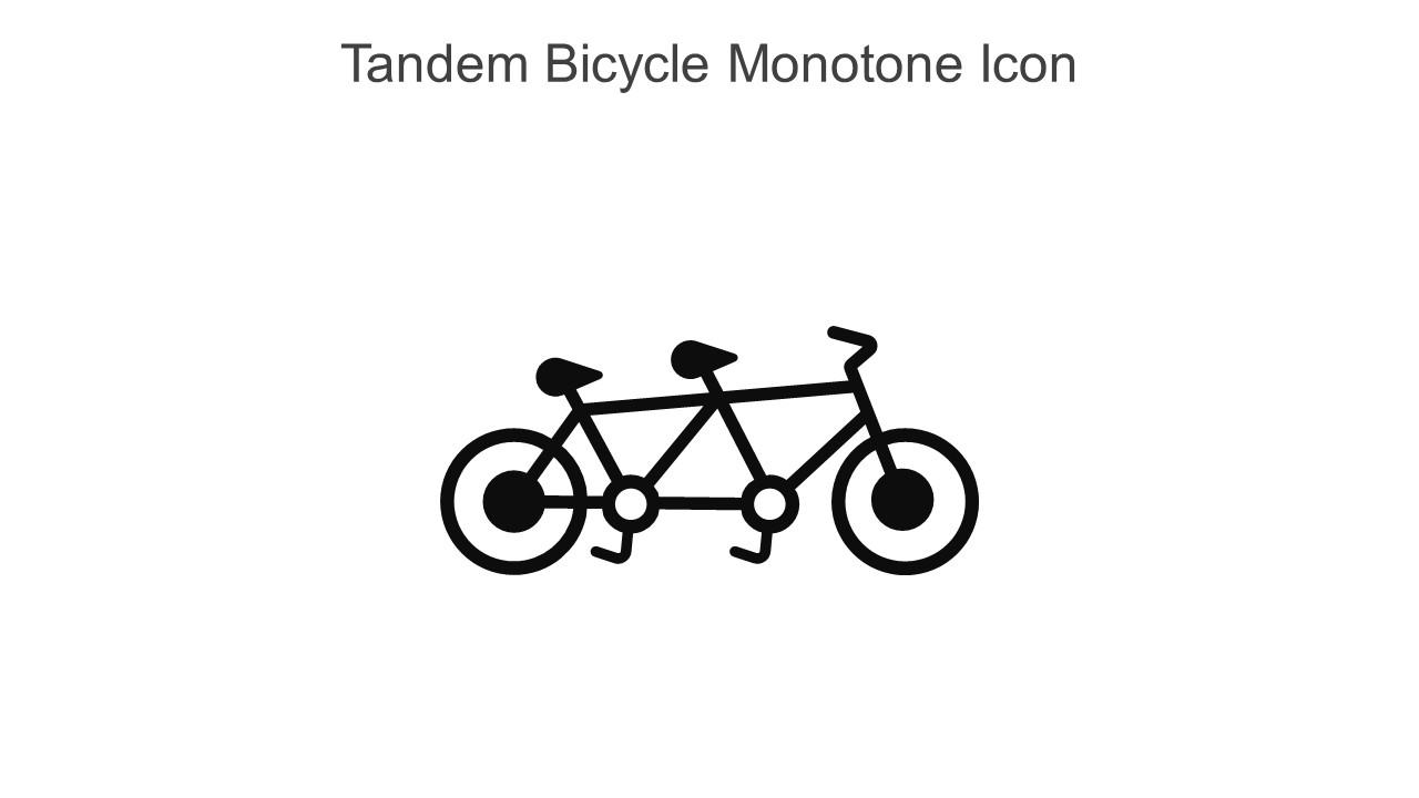 Tandem Bicycle Monotone Icon In Powerpoint Pptx Png And Editable Eps Format