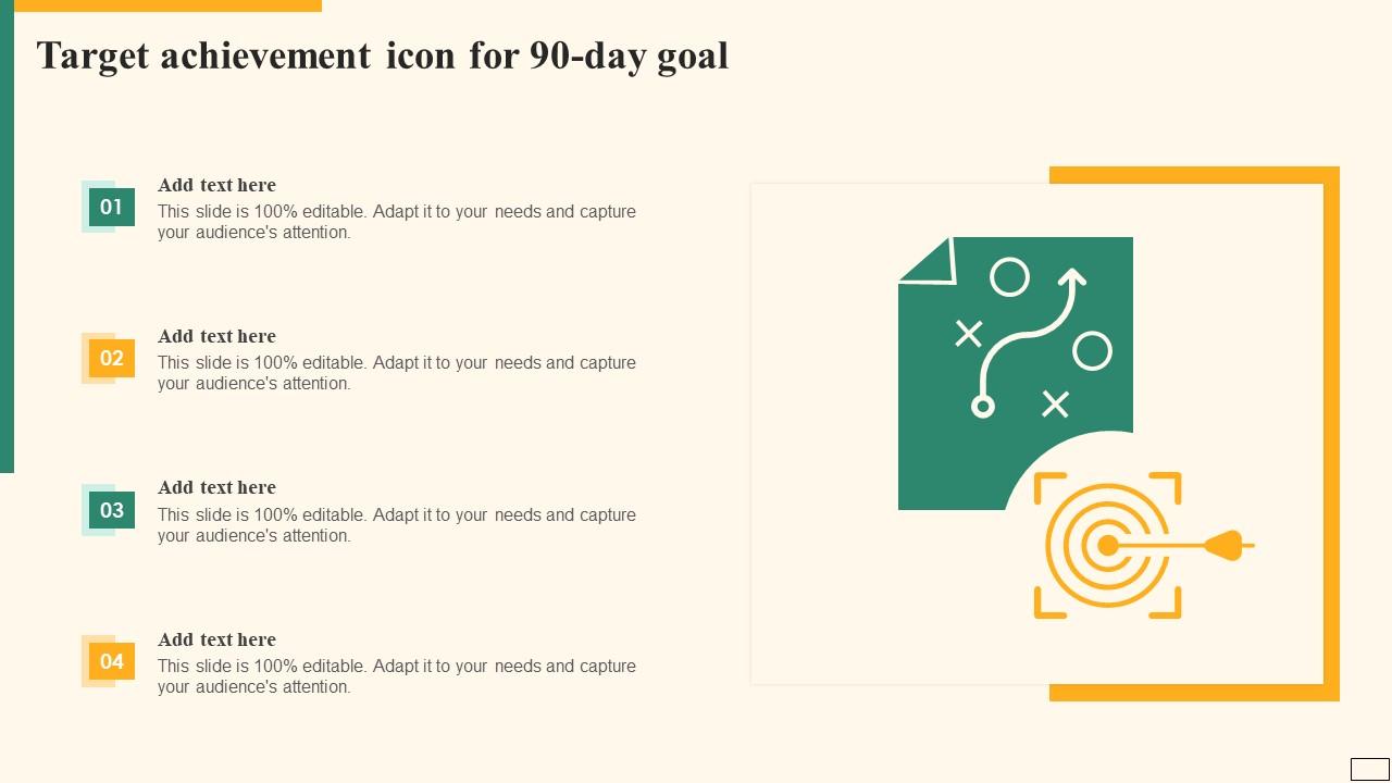 Target Achievement Icon For 90 Day Goal