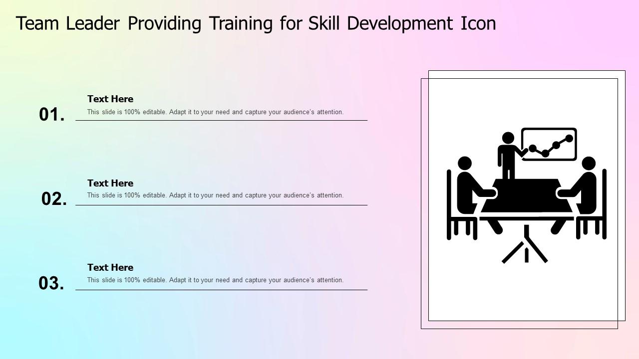 Team Leader Providing Training For Skill Development Icon