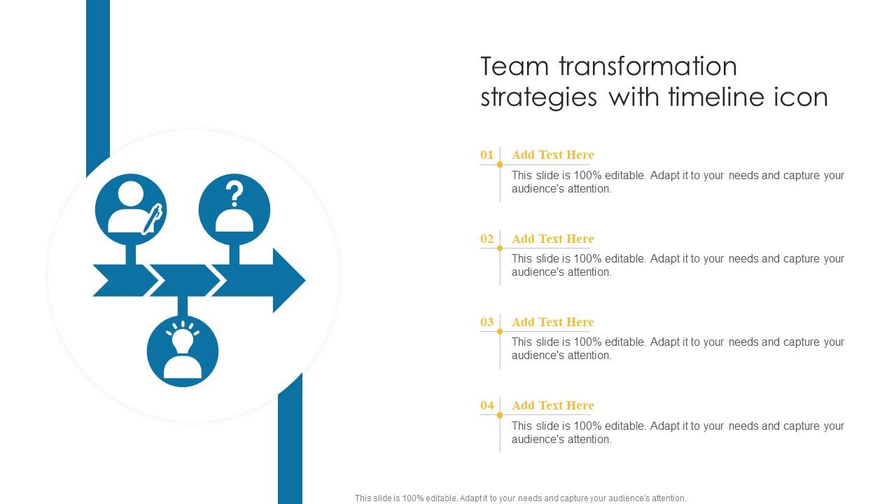 Team Transformation Strategies With Timeline Icon