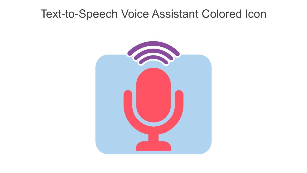 Text To Speech Voice Assistant Colored Icon In Powerpoint Pptx Png And Editable Eps Format
