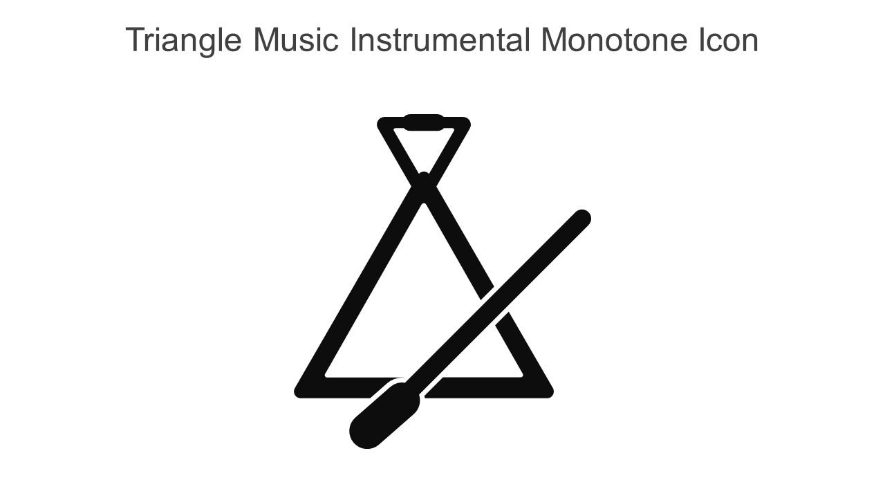 Triangle Music Instrumental Monotone Icon In Powerpoint Pptx Png And Editable Eps Format