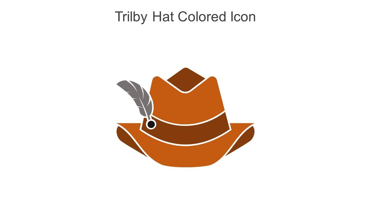 Trilby Hat Colored Icon In Powerpoint Pptx Png And Editable Eps Format