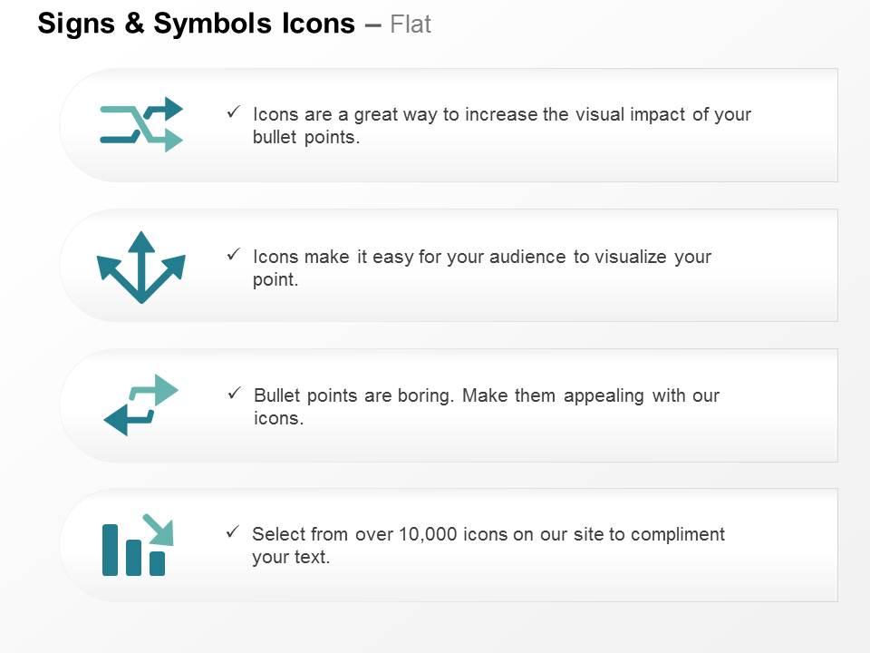 two_arrows_three_directional_arrows_bar_graph_business_growth_ppt_icons_graphics_Slide01