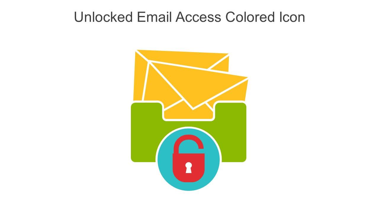 Unlocked Email Access Colored Icon In Powerpoint Pptx Png And Editable Eps Format