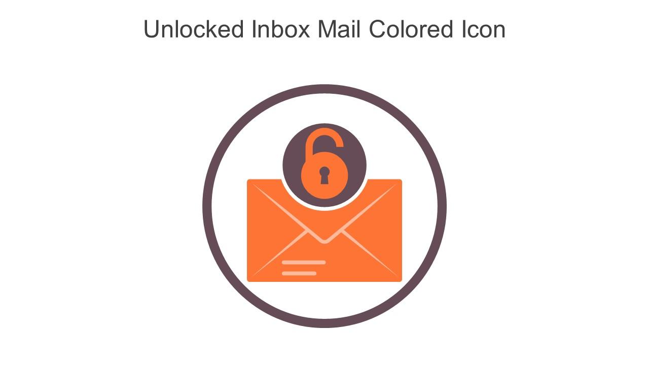 Unlocked Inbox Mail Colored Icon In Powerpoint Pptx Png And Editable Eps Format