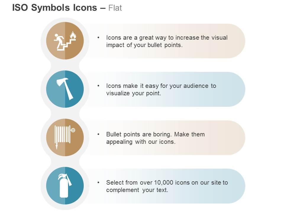 use_the_stairs_fire_axe_fire_hose_reel_fire_extinguisher_ppt_icons_graphics_Slide01