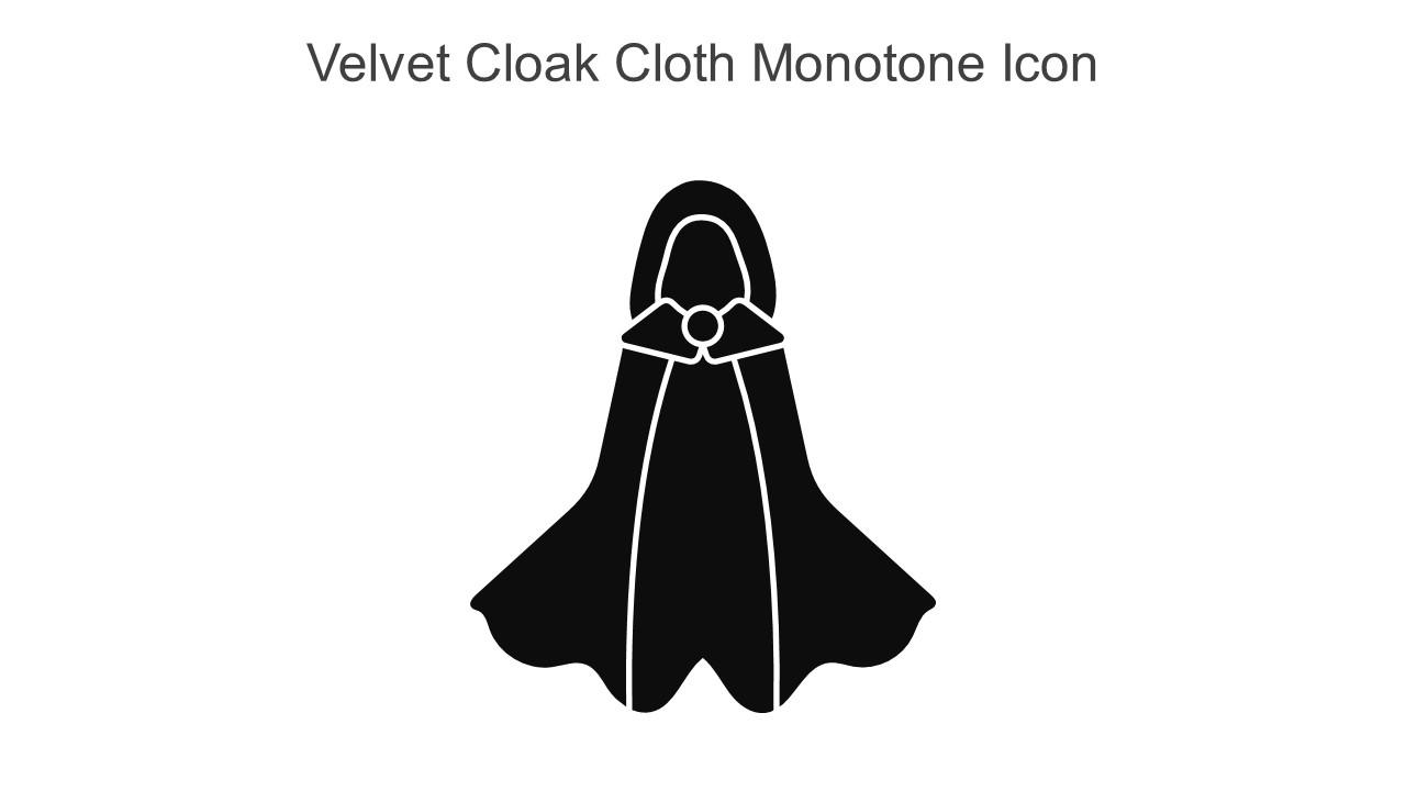 Velvet Cloak Cloth Monotone Icon In Powerpoint Pptx Png And Editable Eps Format