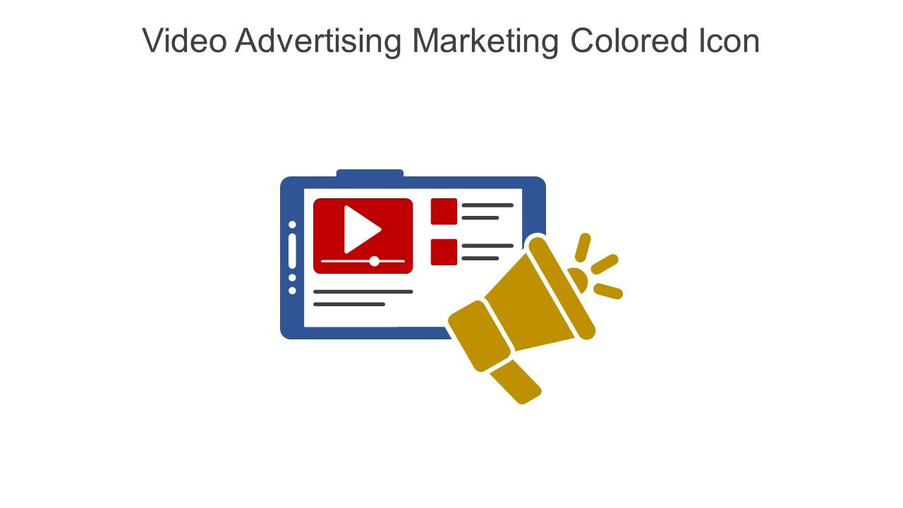 Video Advertising Marketing Colored Icon In Powerpoint Pptx Png And Editable Eps Format