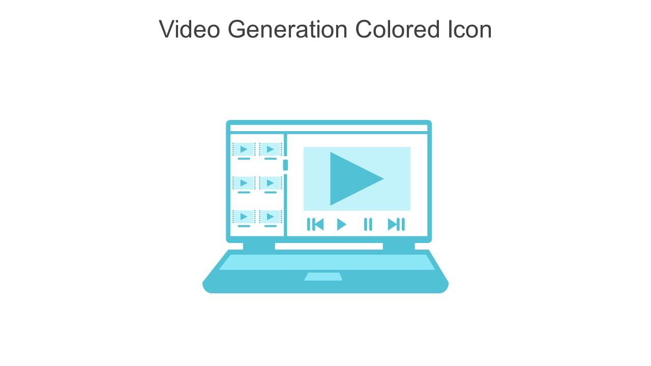 Video Generation Colored Icon In Powerpoint Pptx Png And Editable Eps Format
