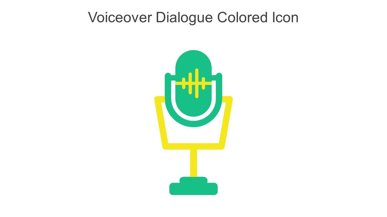 Voiceover Dialogue Colored Icon In Powerpoint Pptx Png And Editable Eps Format