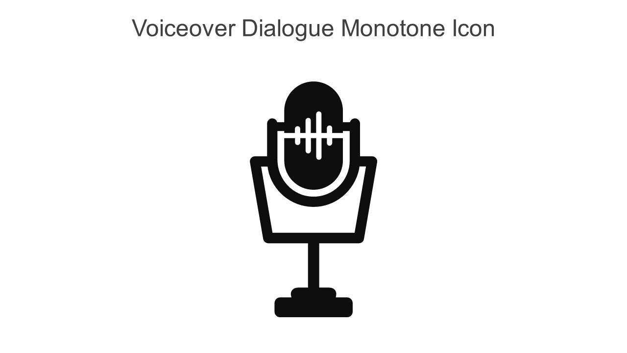 Voiceover Dialogue Monotone Icon In Powerpoint Pptx Png And Editable Eps Format