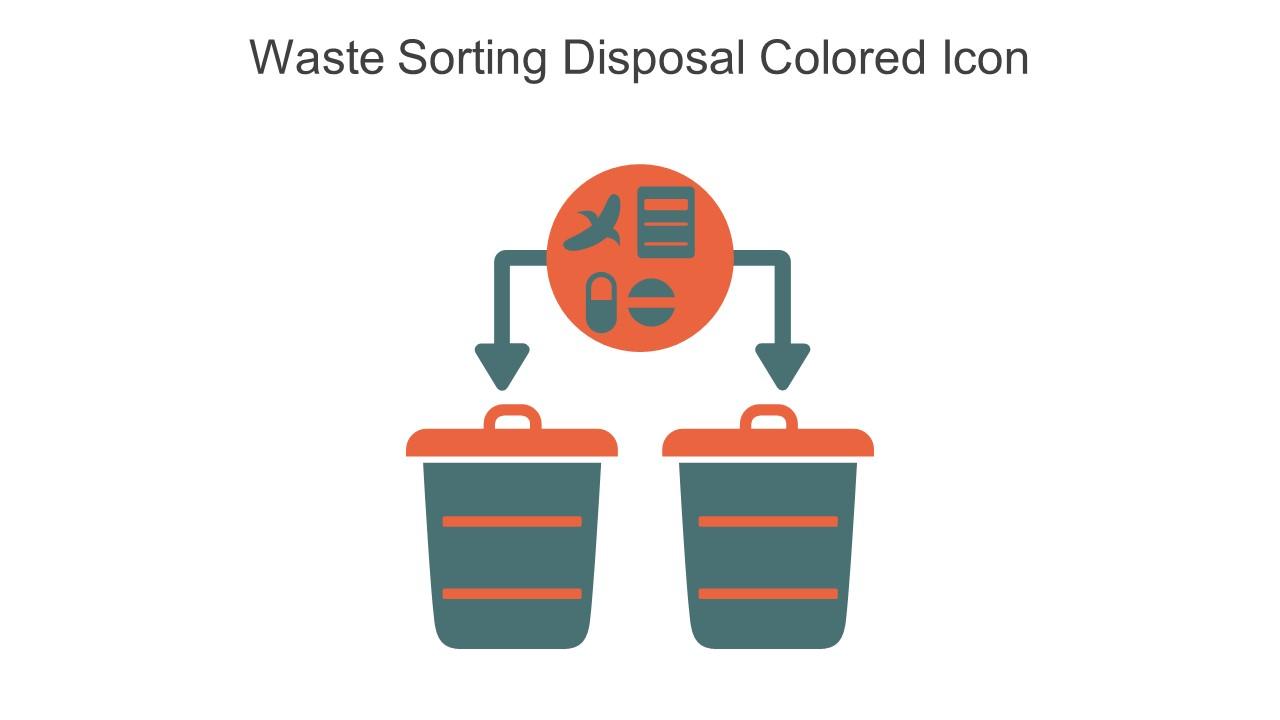 Waste Sorting Disposal Colored Icon In Powerpoint Pptx Png And Editable Eps Format