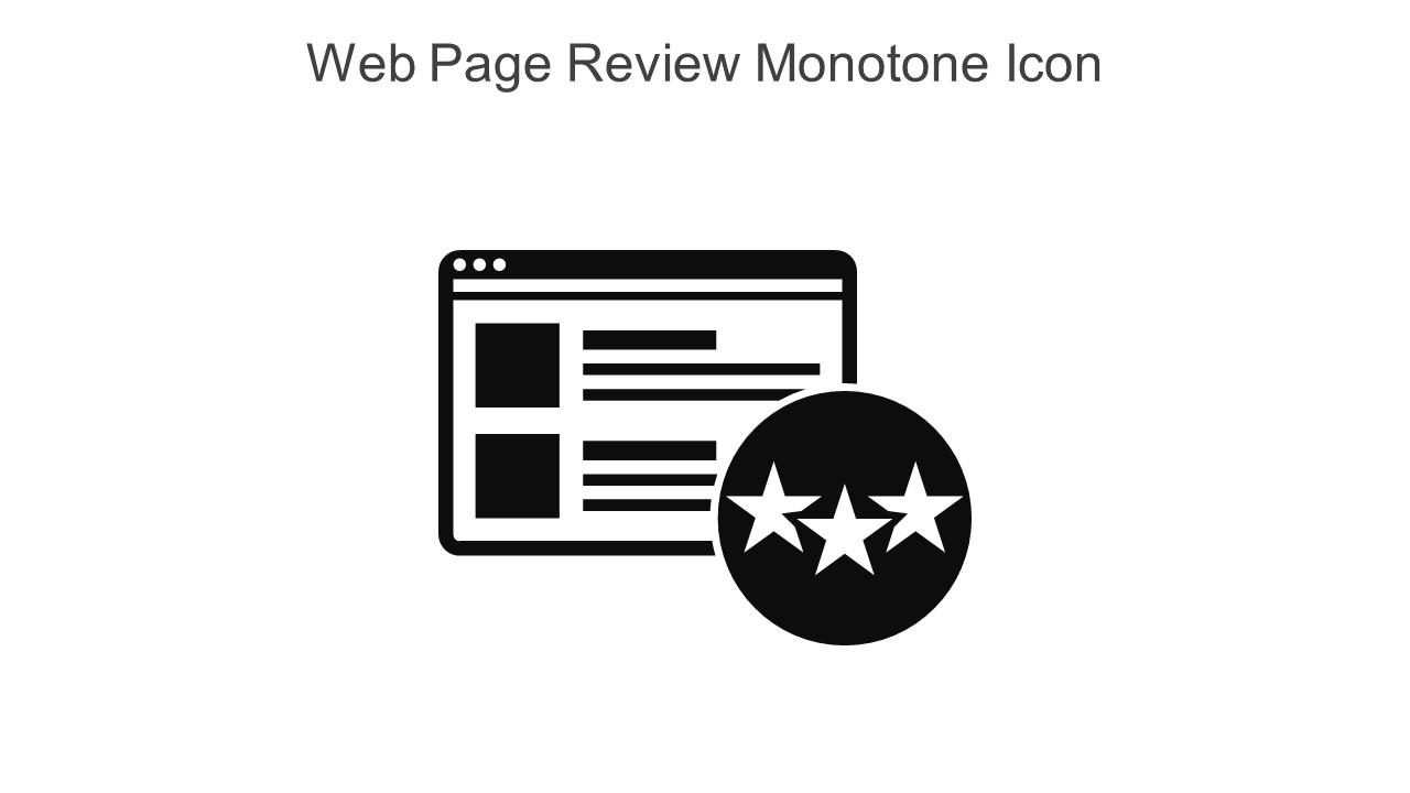 Web Page Review Monotone Icon In Powerpoint Pptx Png And Editable Eps Format