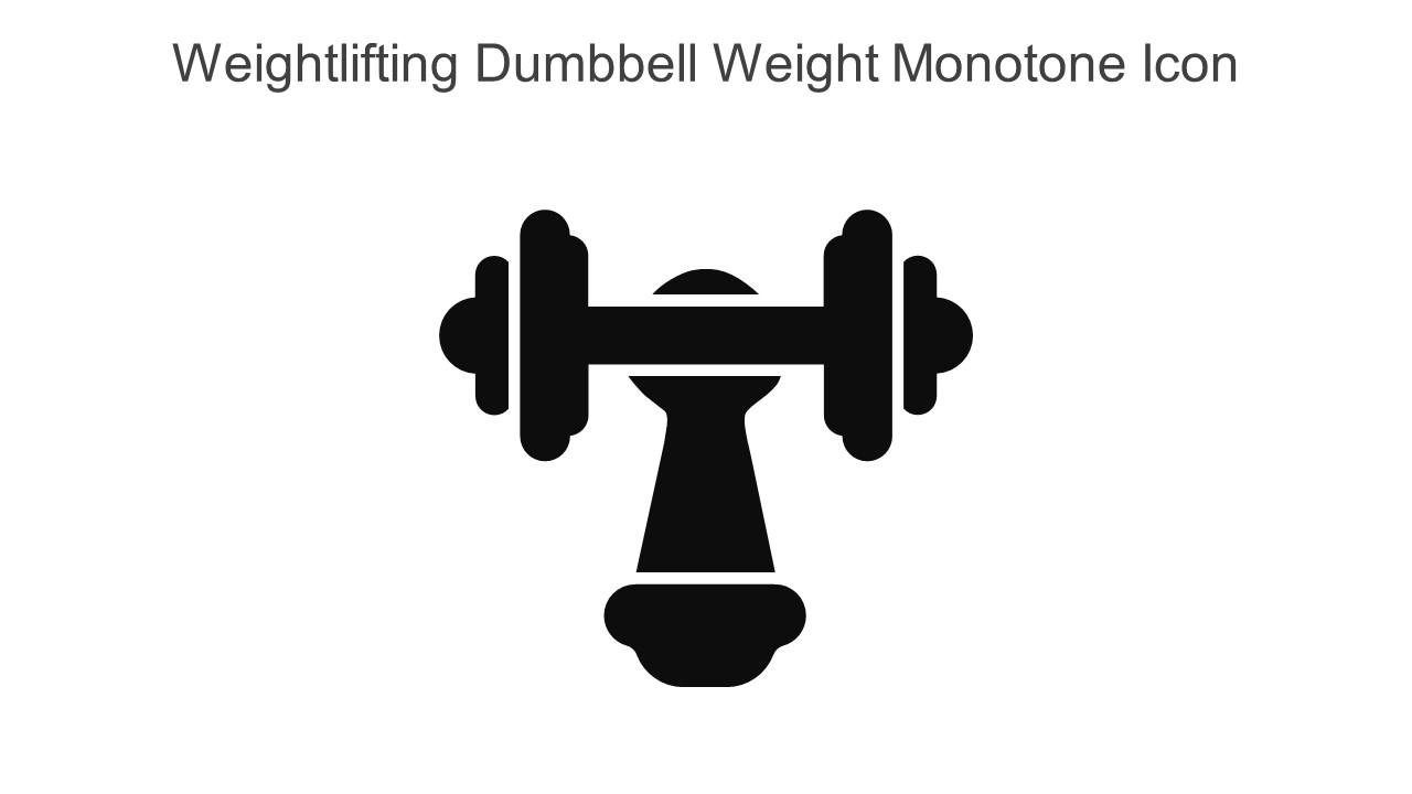 Weightlifting Dumbbell Weight Monotone Icon In Powerpoint Pptx Png And Editable Eps Format