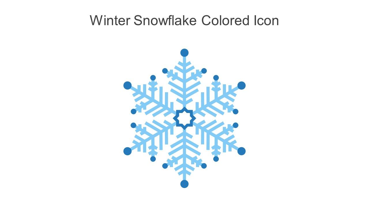 Winter Snowflake Colored Icon In Powerpoint Pptx Png And Editable Eps Format