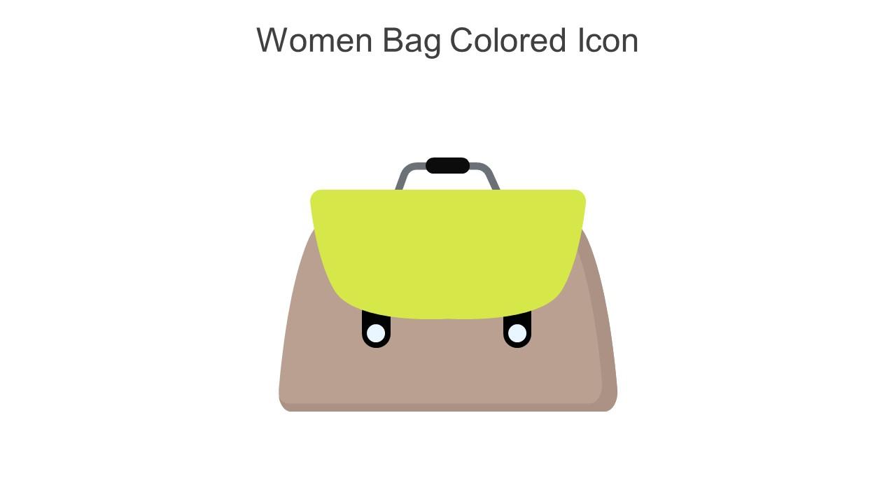 Women Bag Colored Icon In Powerpoint Pptx Png And Editable Eps Format