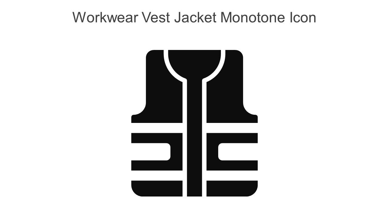 Workwear Vest Jacket Monotone Icon In Powerpoint Pptx Png And Editable Eps Format
