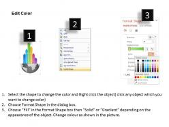 0115 globe with colorful arrows and icons powerpoint template