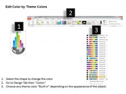 0115 globe with colorful arrows and icons powerpoint template