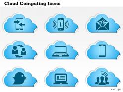 0814 cloud computing icons phone ringing email social laptop tweet communication ppt slides