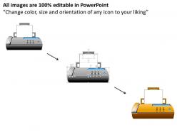 0814 computer networking icons printer fax smartphone hub scanner webcam server ppt slides