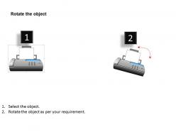 0814 computer networking icons printer fax smartphone hub scanner webcam server ppt slides