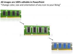 0814 computer ram random access memory card icon storage device ppt slides