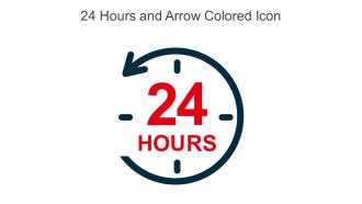 24 Hours And Arrow Colored Icon In Powerpoint Pptx Png And Editable Eps Format