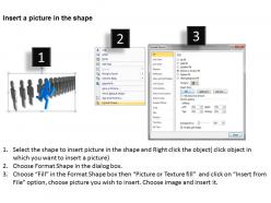 3d blue man running out of queue be different concept ppt graphic icon