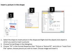 3d man explaining goal to achieve target success ppt graphics icons