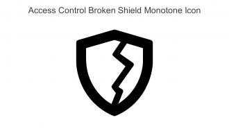 Access Control Broken Shield Monotone Icon In Powerpoint Pptx Png And Editable Eps Format
