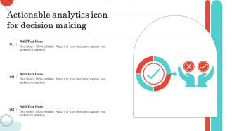 Actionable Analytics Icon For Decision Making