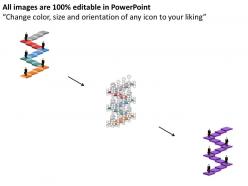 Ai business peoples on stairs and icons flat powerpoint design