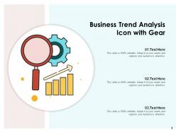 Analysis icon magnifying business growth arrow information research gear