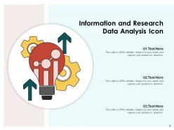 Analysis icon magnifying business growth arrow information research gear