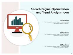 Analysis icon magnifying business growth arrow information research gear