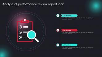 Analysis Of Performance Review Report Icon
