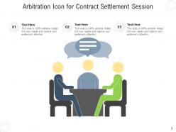 Arbitration icon business resolution negotiating discussion representing settlement