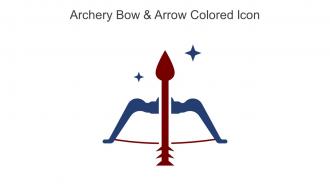 Archery Bow And Arrow Colored Icon In Powerpoint Pptx Png And Editable Eps Format